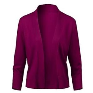 Magenta crop cardigan, size small